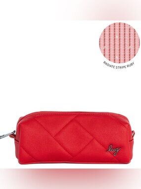 Lug Jib Matte Luxe Vegan Leather. Ruby Red. NWT